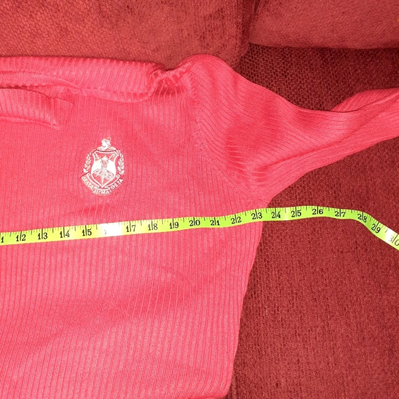 Delta Sigma Theta Red Sweater Turtle Neck Dress Embroidered Size XXXXL New - Picture 11 of 14